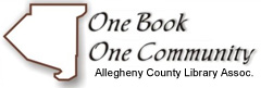 Allegheny One Book, One Community logo. Allegheny One Book, One Community logo.