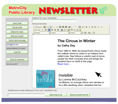 R-E-A-D-S Newsletter editor.